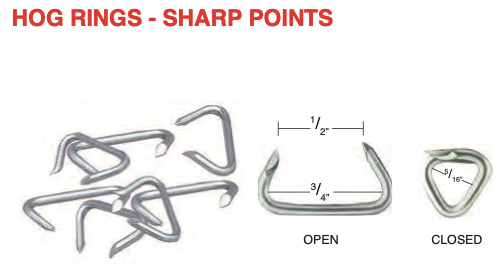Hog Rings Stainless Steel 5 Libs
