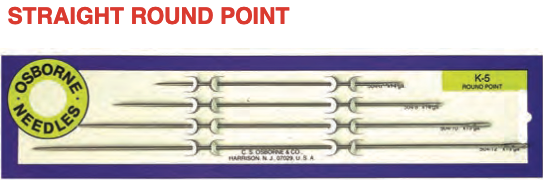 Needle Straight Round Point K-5