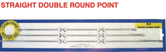 Needle Straight Double Round Point K-6