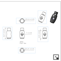 Cord Locks & Ends Oval 30.70 mm # CL 608